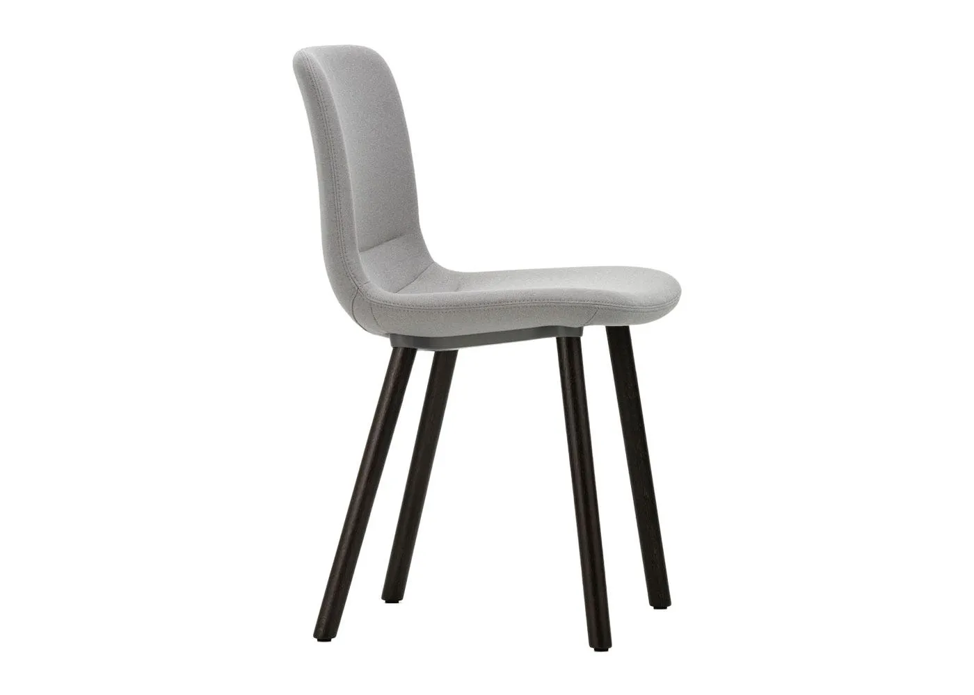 Vitra Hal Soft Wood Chair Dumet Pebble Dark Oak Legs