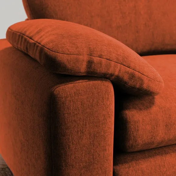 Magnus Vintage Soft Chenille Corner Chaise Sofa 5