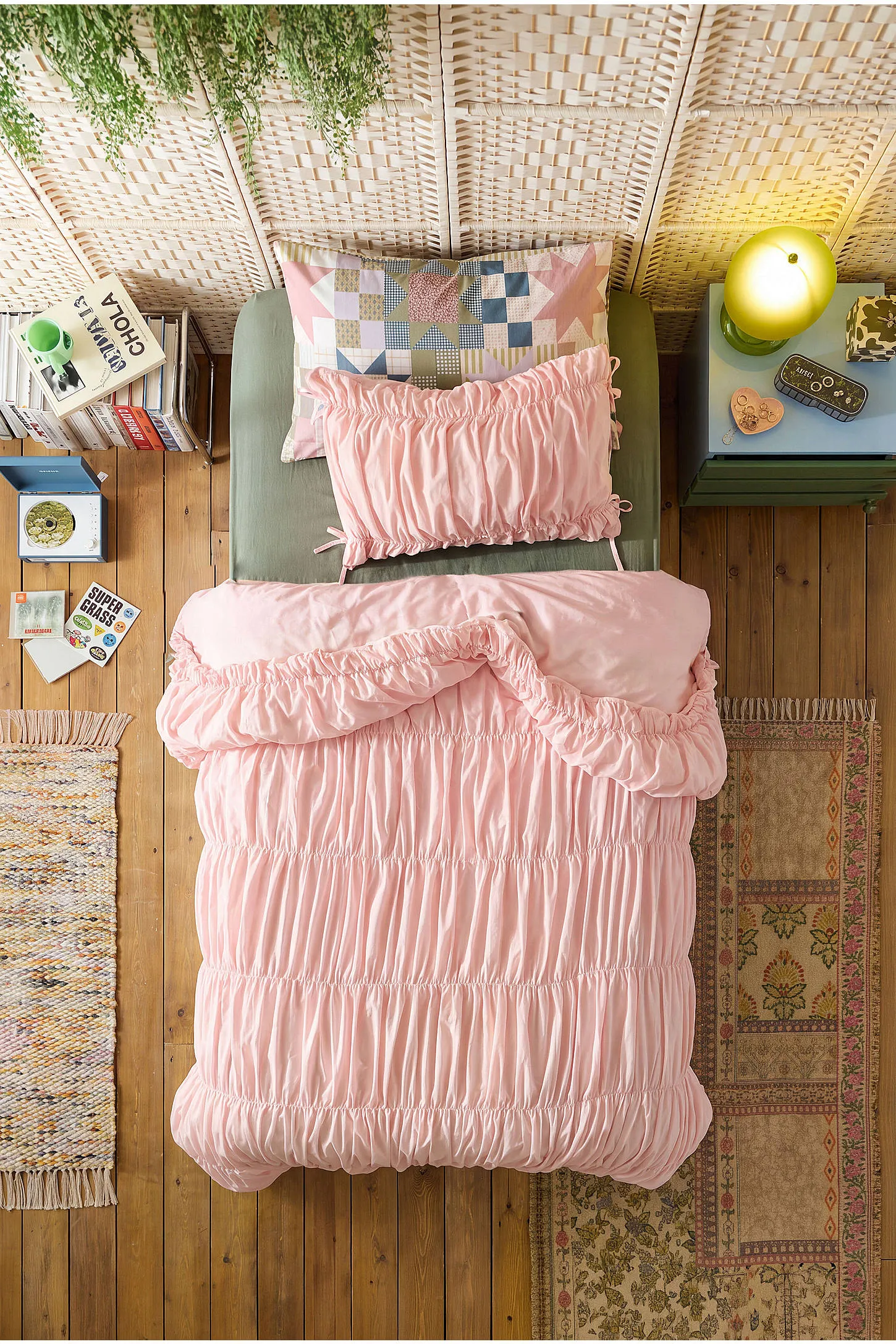 Cinched Duvet Set - Peach Pink 5
