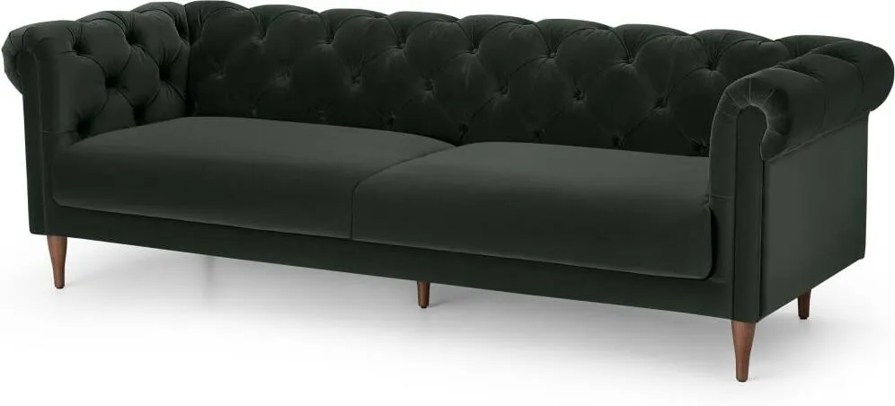 Barstow 3 Seater Sofa, Dark Anthracite Velvet