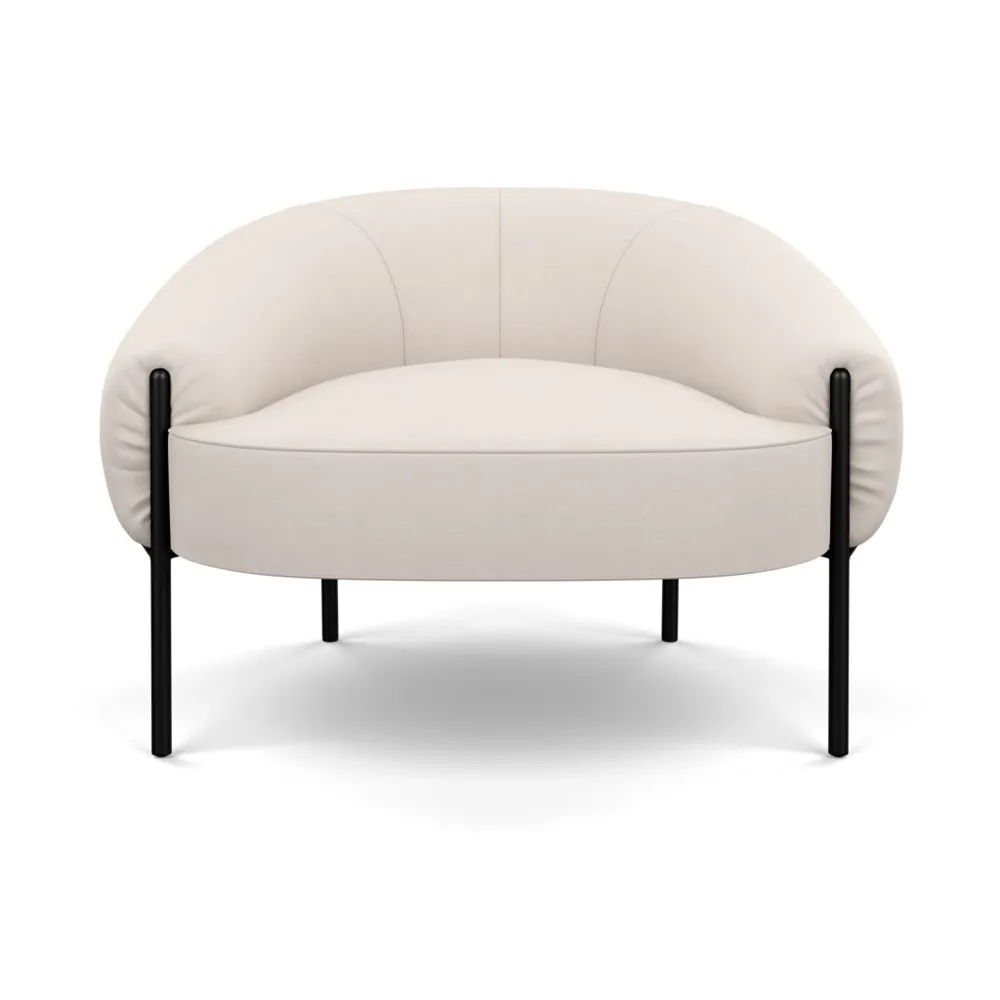 Heal's Isola Armchair Siena Cotton Natural Black Feet
