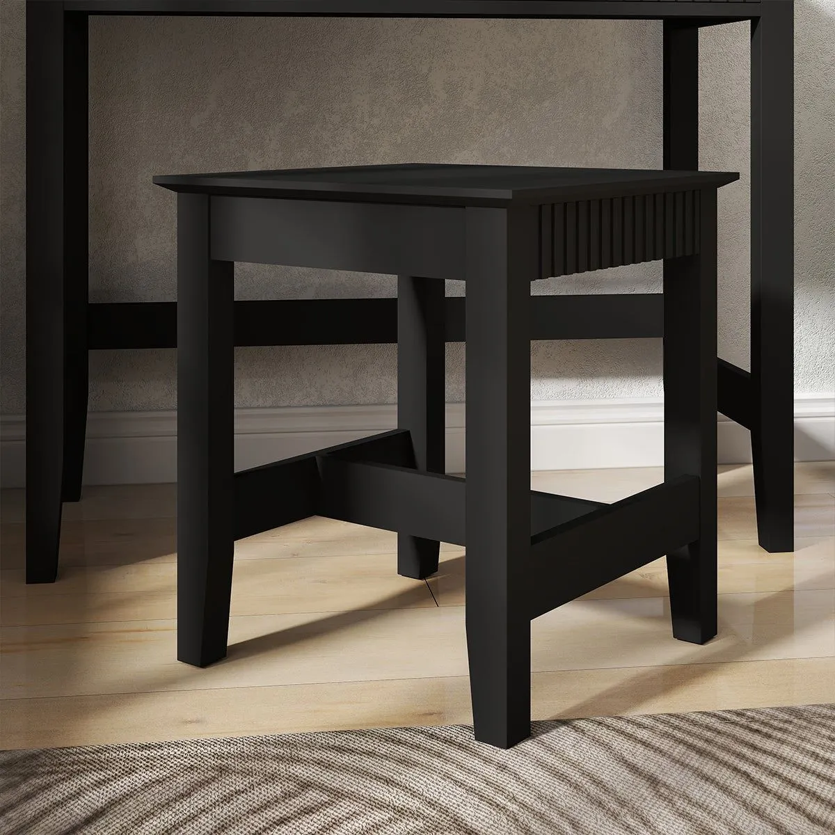 Melody Maison Dressing Table & Stool Set - Hales Black Range 6