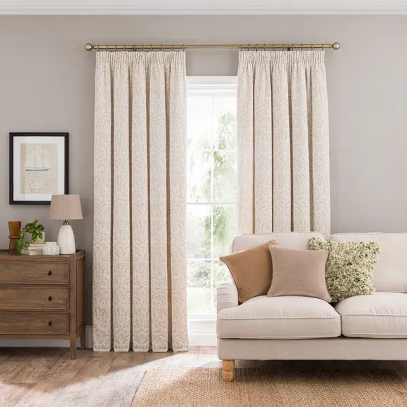 Alora Chenille Thermal Pencil Pleat Curtains 2