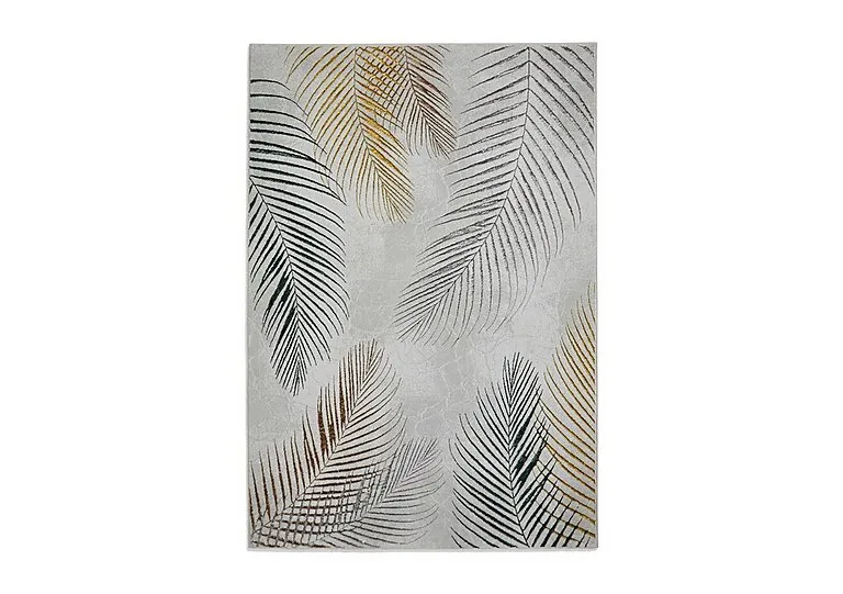 Jani Rug - 120cm-x-170cm - Grey with Gold & Silver
