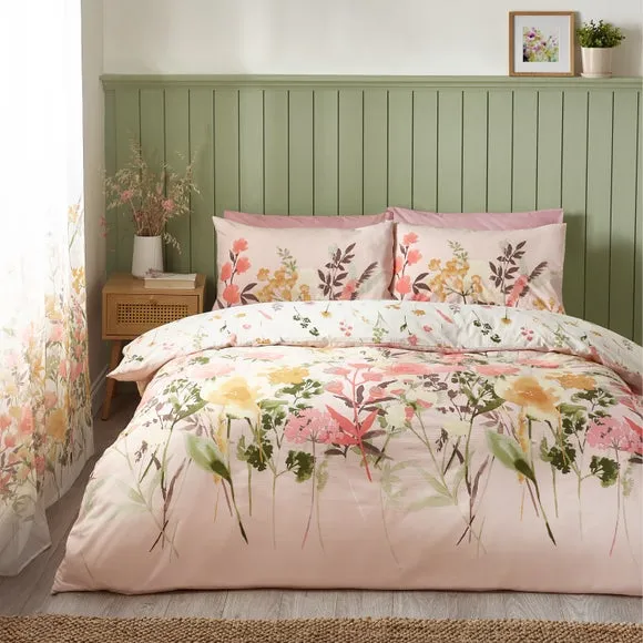 Catherine Lansfield Countryside Floral Reversible Duvet Cover & Pillowcase Set 1