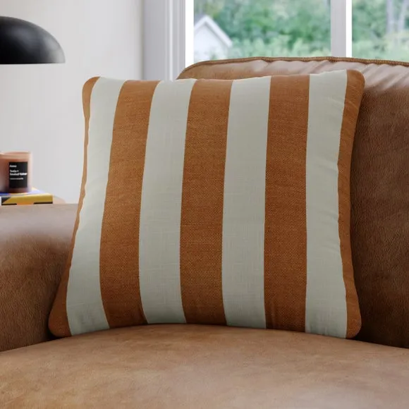 Elements Stripe Linen Look Made to Order Cushion Cover 1