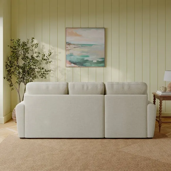 Milton Textured Chenille Corner Chaise Sofa 2