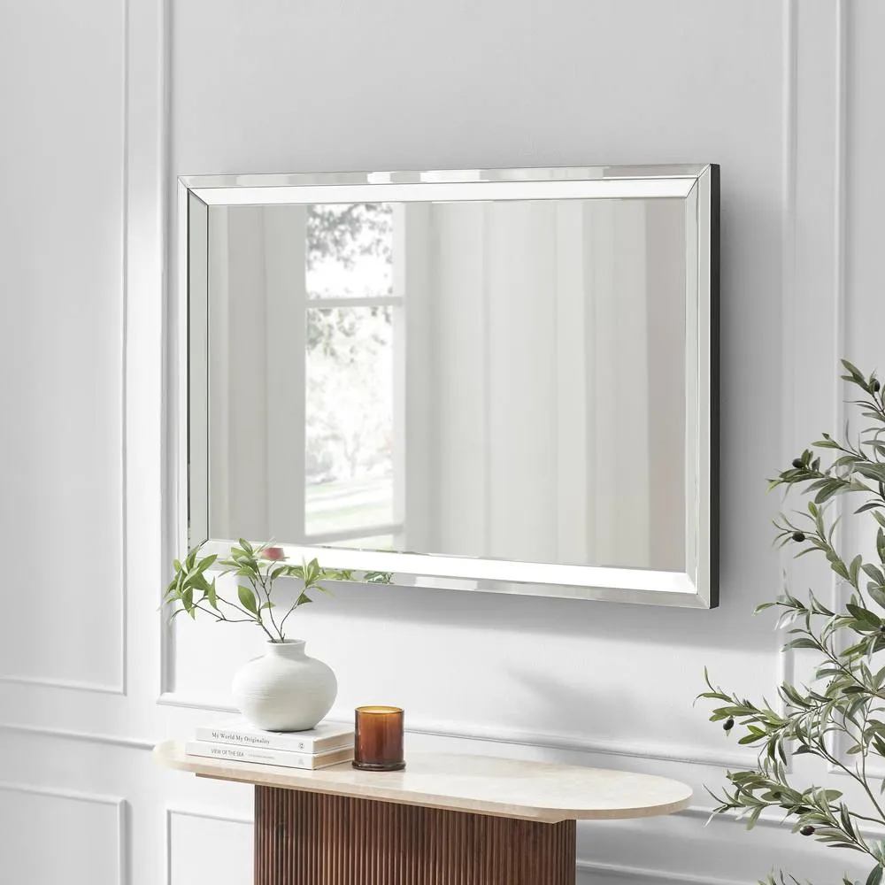 FurnitureboxUK Roux Long Rectangle 120x80cm Wall Mirror in Clear 3
