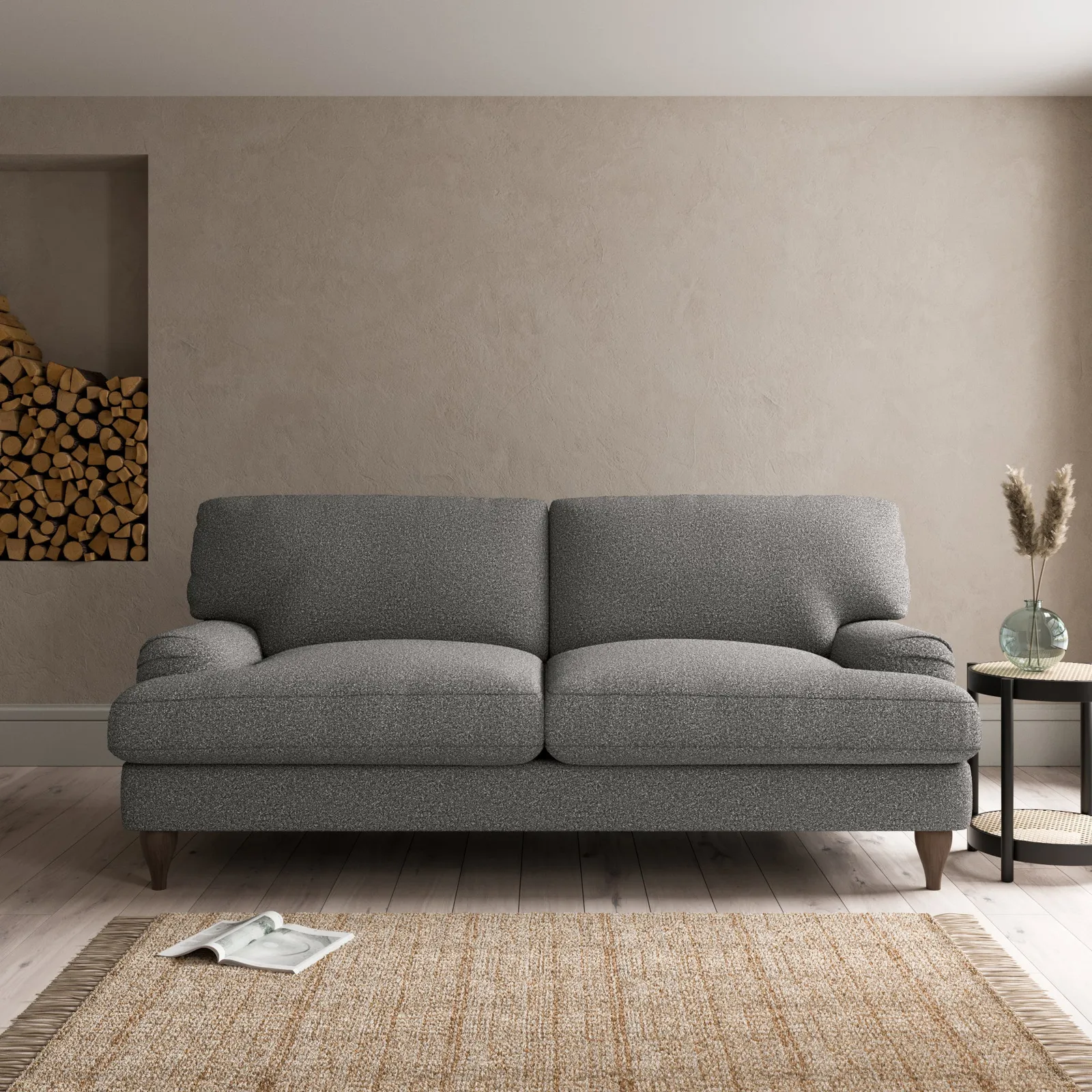 Darwin Cosy Marl 3 Seater Sofa Grey