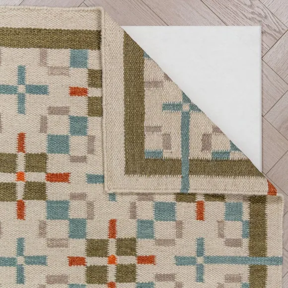 Awen Check Wool Blend Rug 3