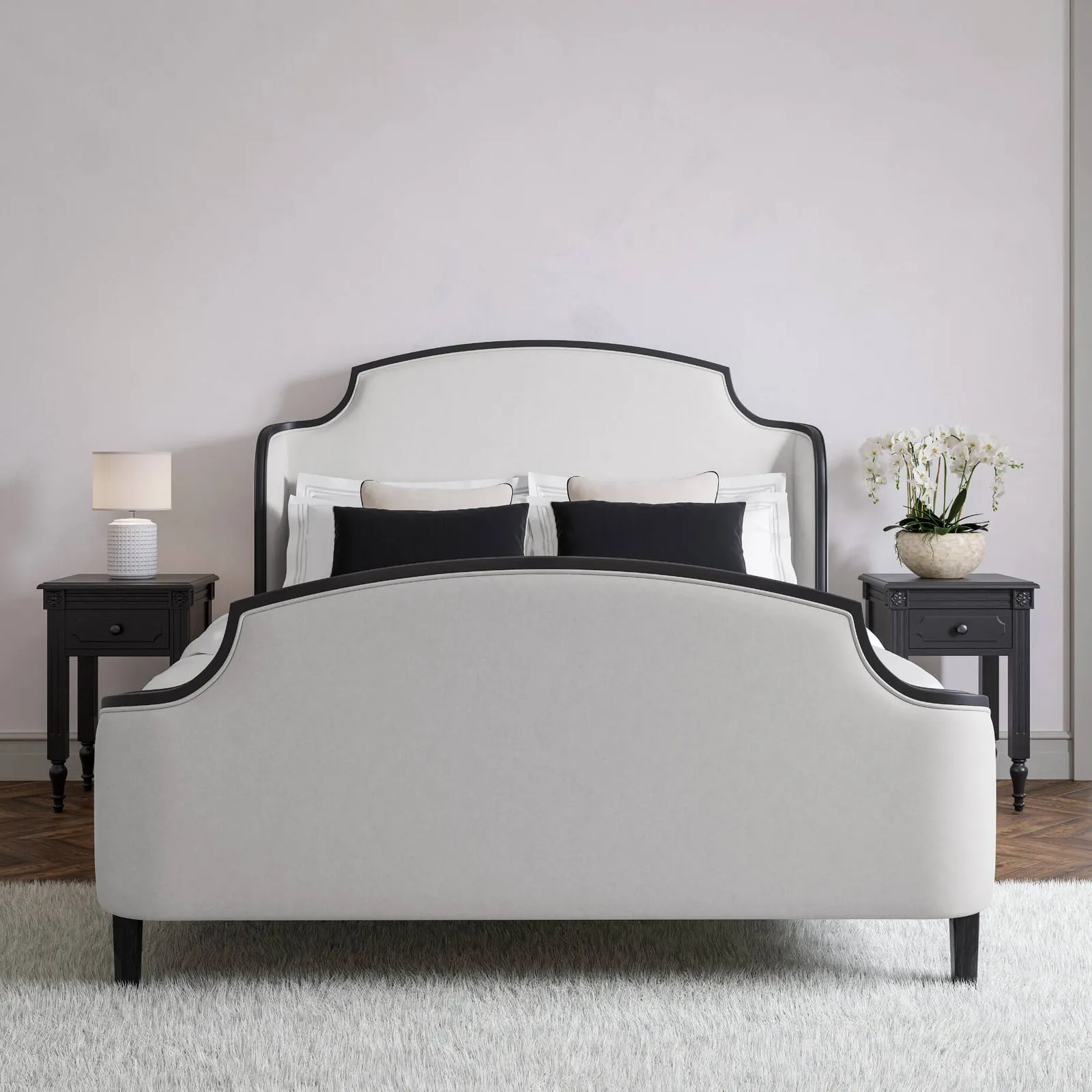 Evangeline Bed, Natural / Black, Super King
