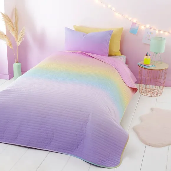 Rainbow Ombre Bedspread