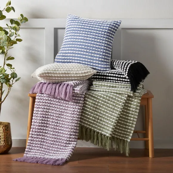 Catherine Lansfield Stab Stitch Throw Blanket 125cm x 150cm 5