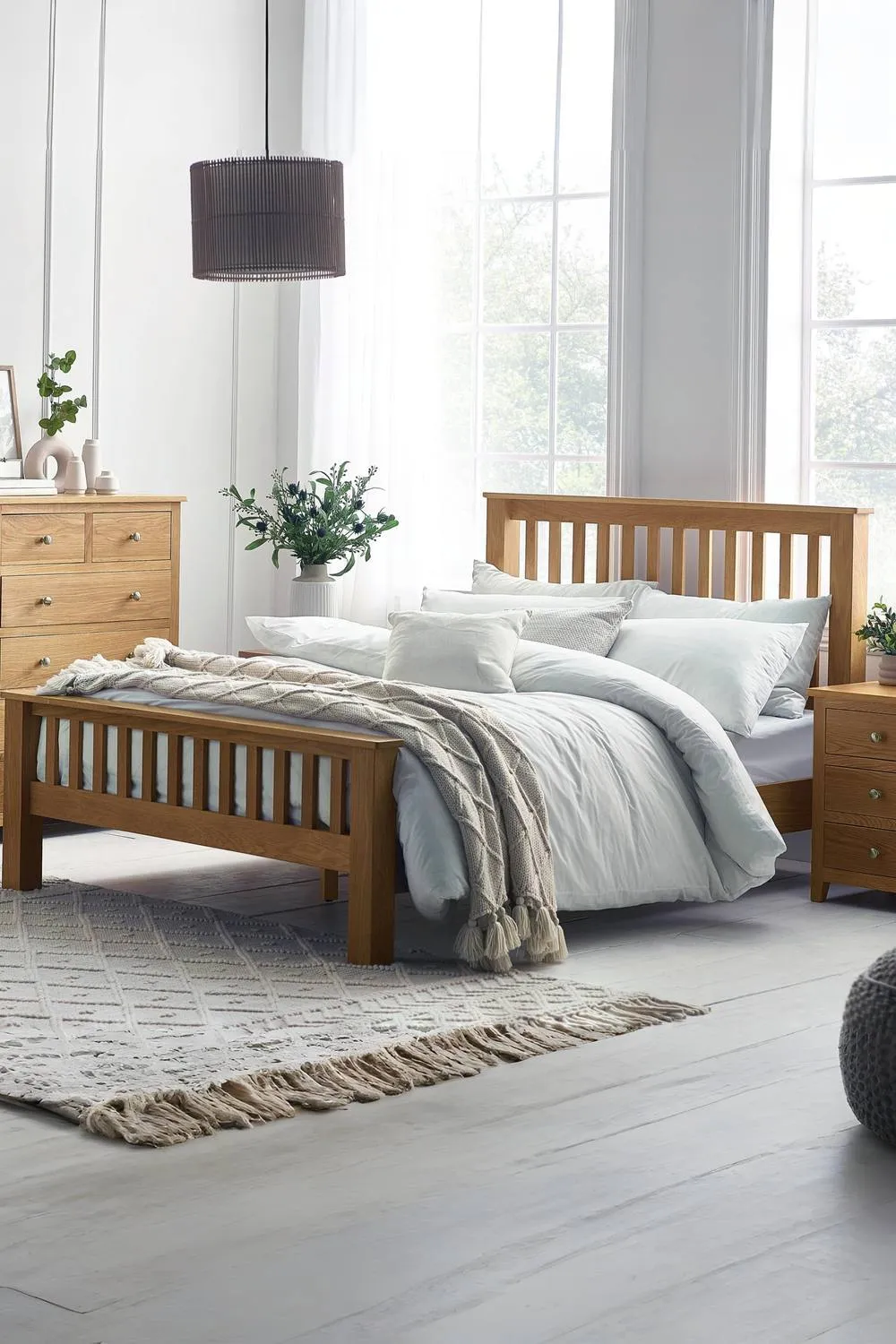Julian Bowen Mallory High Footend Bed in Natural 1