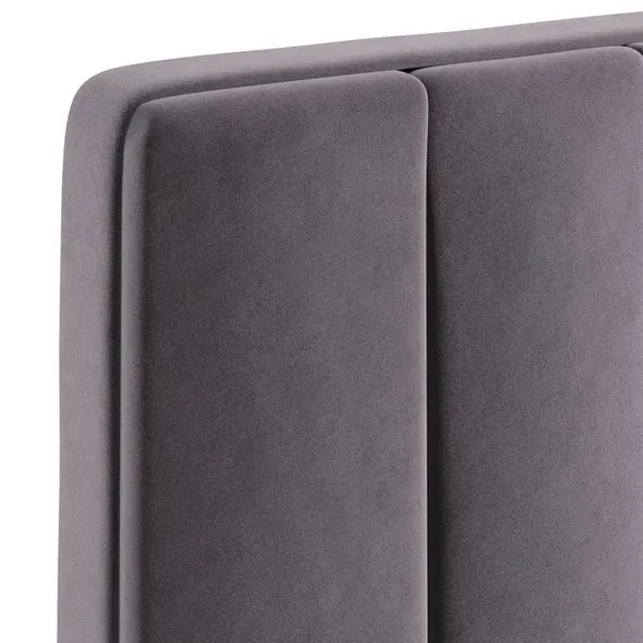 Luxury Velvet Vertical Stripe Headboard 4