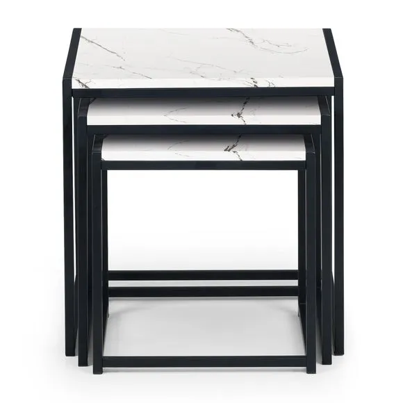 Tribeca Nest of 3 Tables, White Marble 6