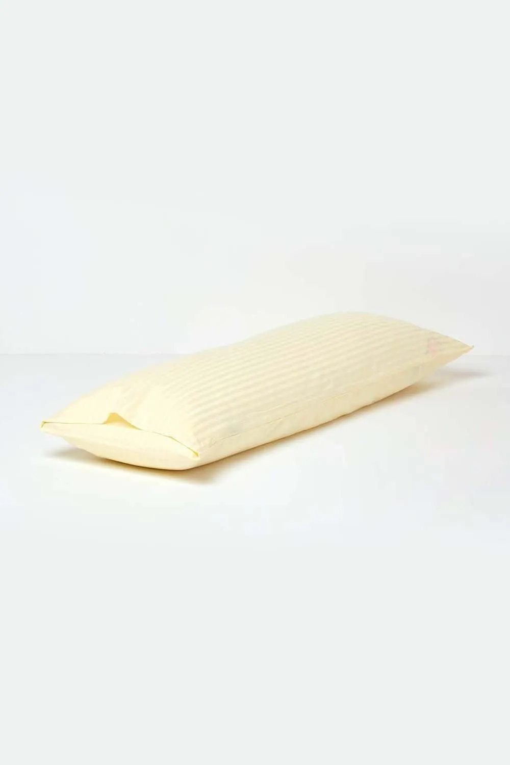 Homescapes Egyptian Cotton Ultrasoft Body Pillowcase 330 TC in Bright Yellow 3