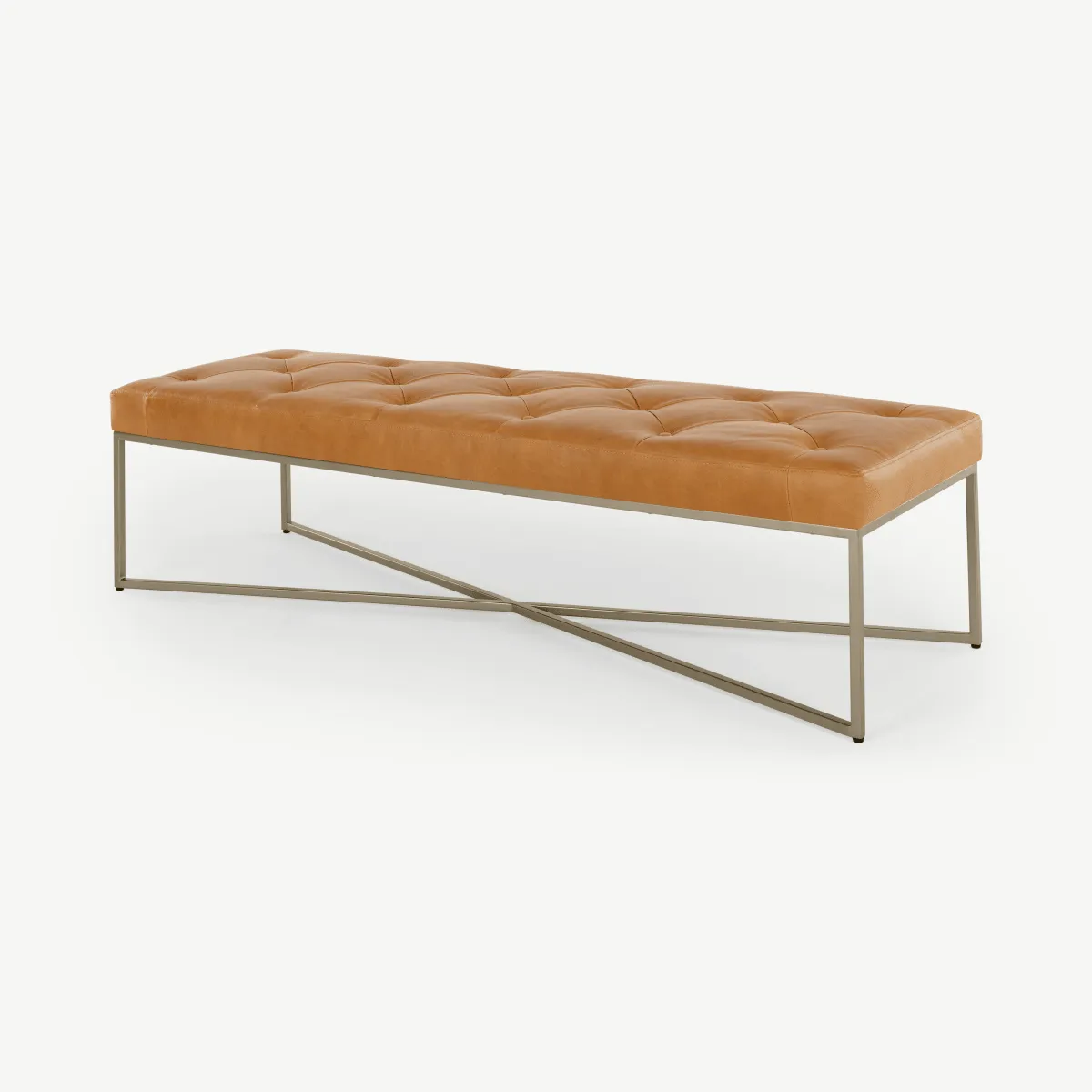 Julianne Ottoman, Charm Tan Premium Leather