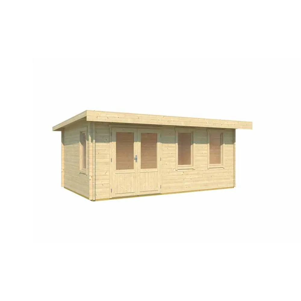 Lasita Maja Ltd Baruda 53-Log Cabin, Garden Room, Home Office - L570xW415xH222.3 cm in Light Tan 2