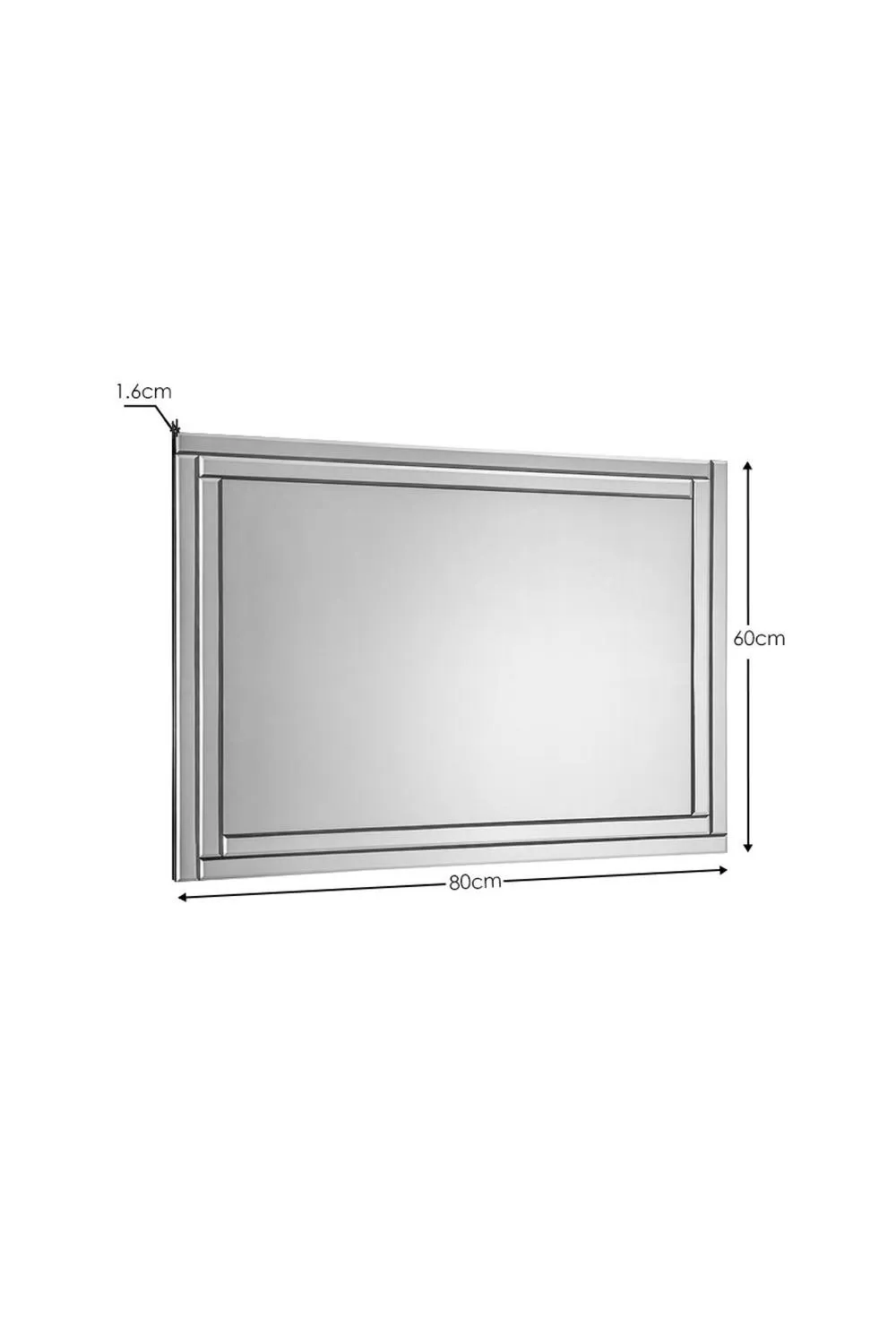 Julian Bowen Deco Frameless Wall Mirror in Clear 4