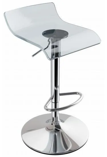netfurniture Tina Acrylic Bar Stool Height Adjustable - Tinted Black 2