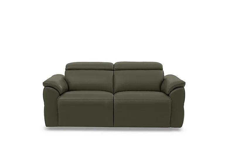 Dolomite 3 Seater Leather Sofa - Oslo Pine