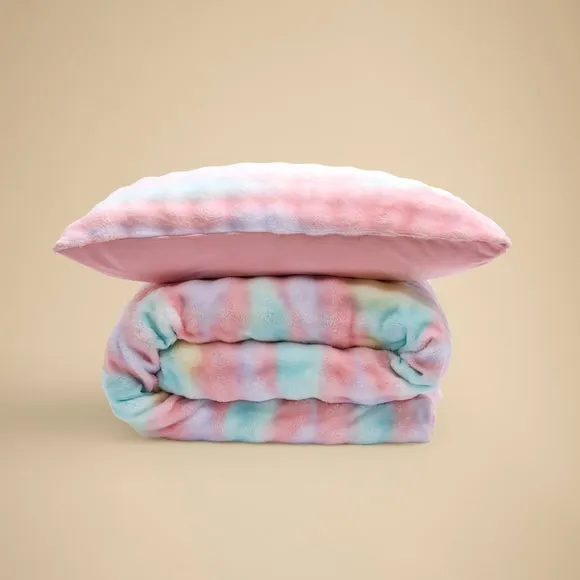 Pastel Ombre Quilt Cover & Pillowcase Set 4