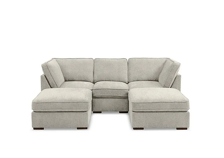 Emilia Small Fabric U-Shaped Sofa - Sofas and Armchairs - In Time for Christmas