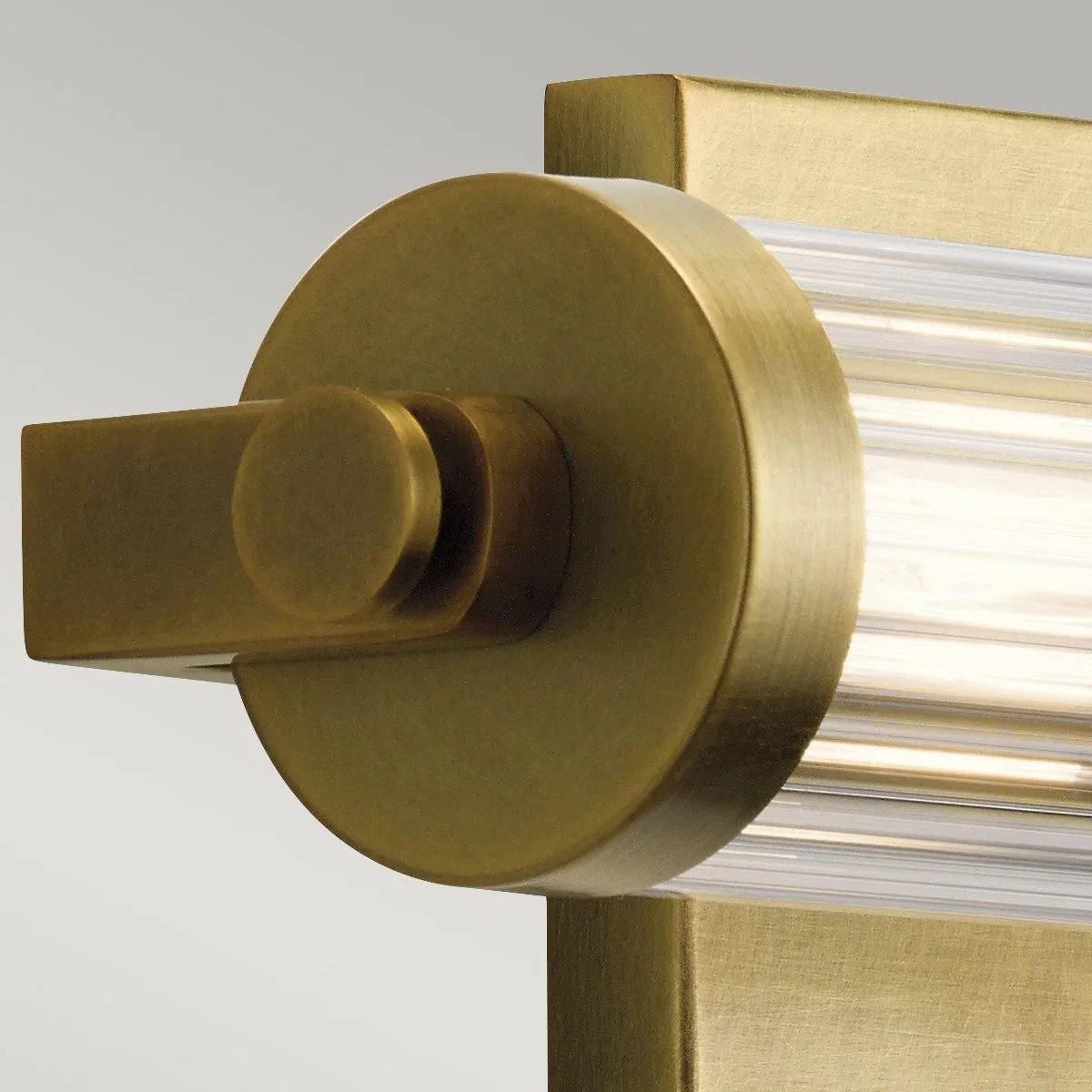 Netlighting Kichler Azores Bathroom Wall Lamp Natural Brass IP44 in Yellow 2