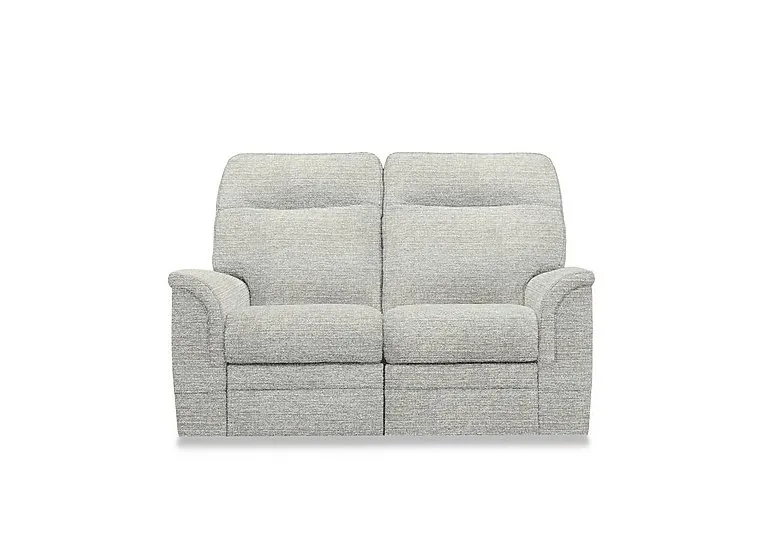 Hudson 23 Fabric 2 Seater Recliner Sofa with Headrests and Power Lumbar - Caledonian Silver