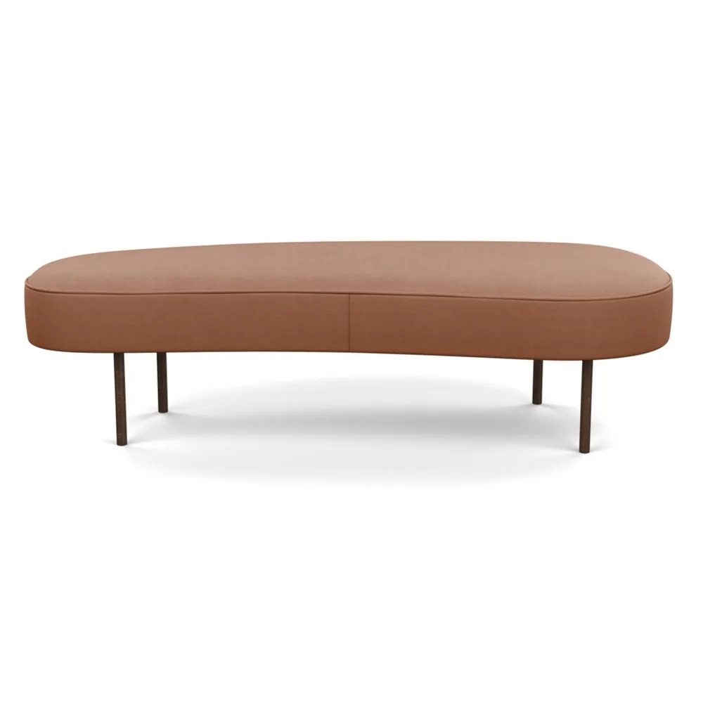 Heal's Isola Large Ottoman Siena Cotton Clay Bronze Feet 1