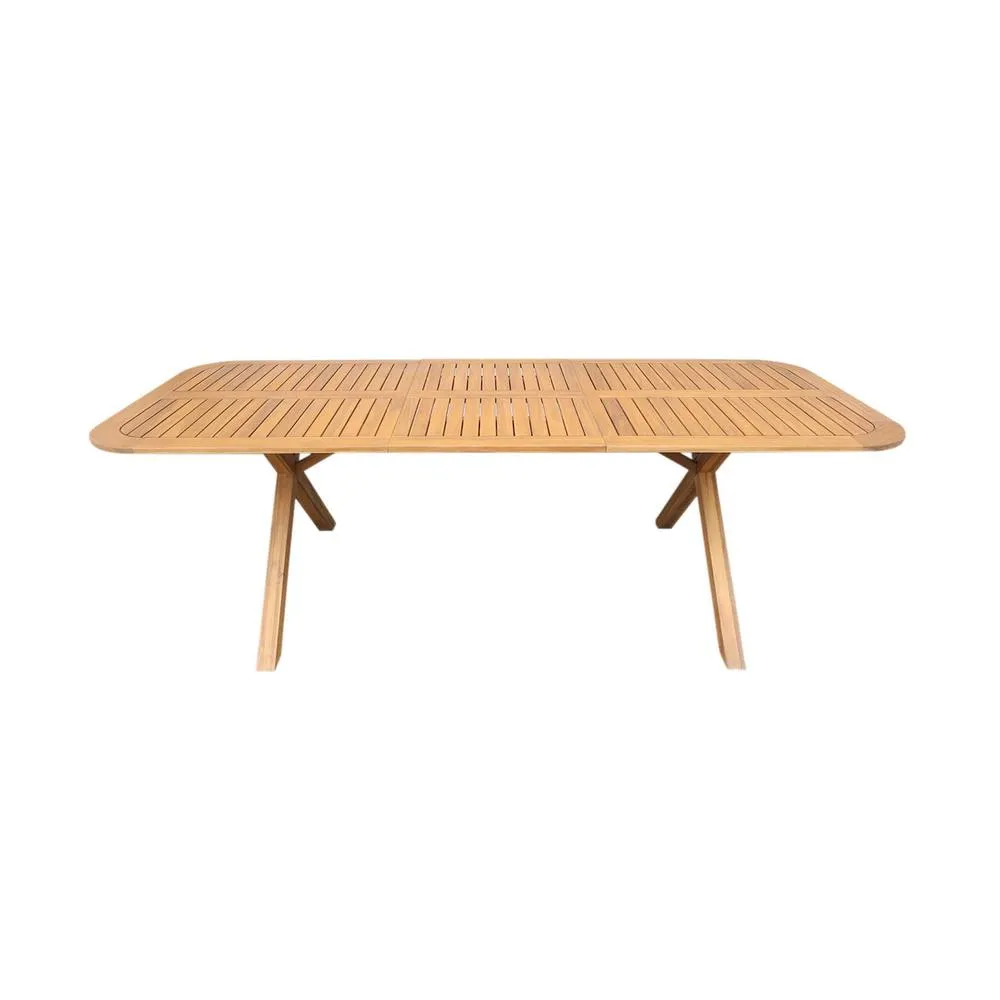 sweeek Extendable garden table 180/240cm acacia wood seats 6-8 in Beige 4