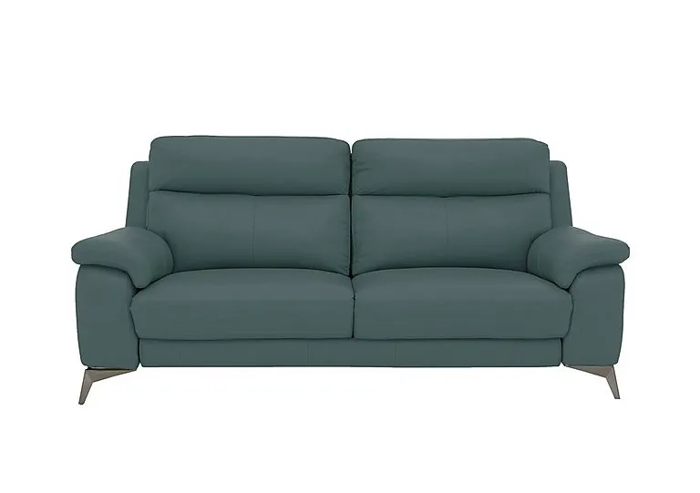 Missouri 3 Seater Leather Sofa - BV Lake Green