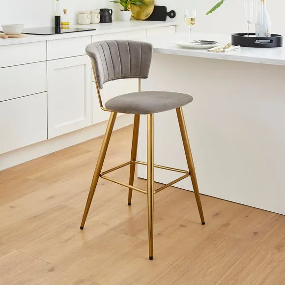 Kendall Bar Stool, Velvet 2