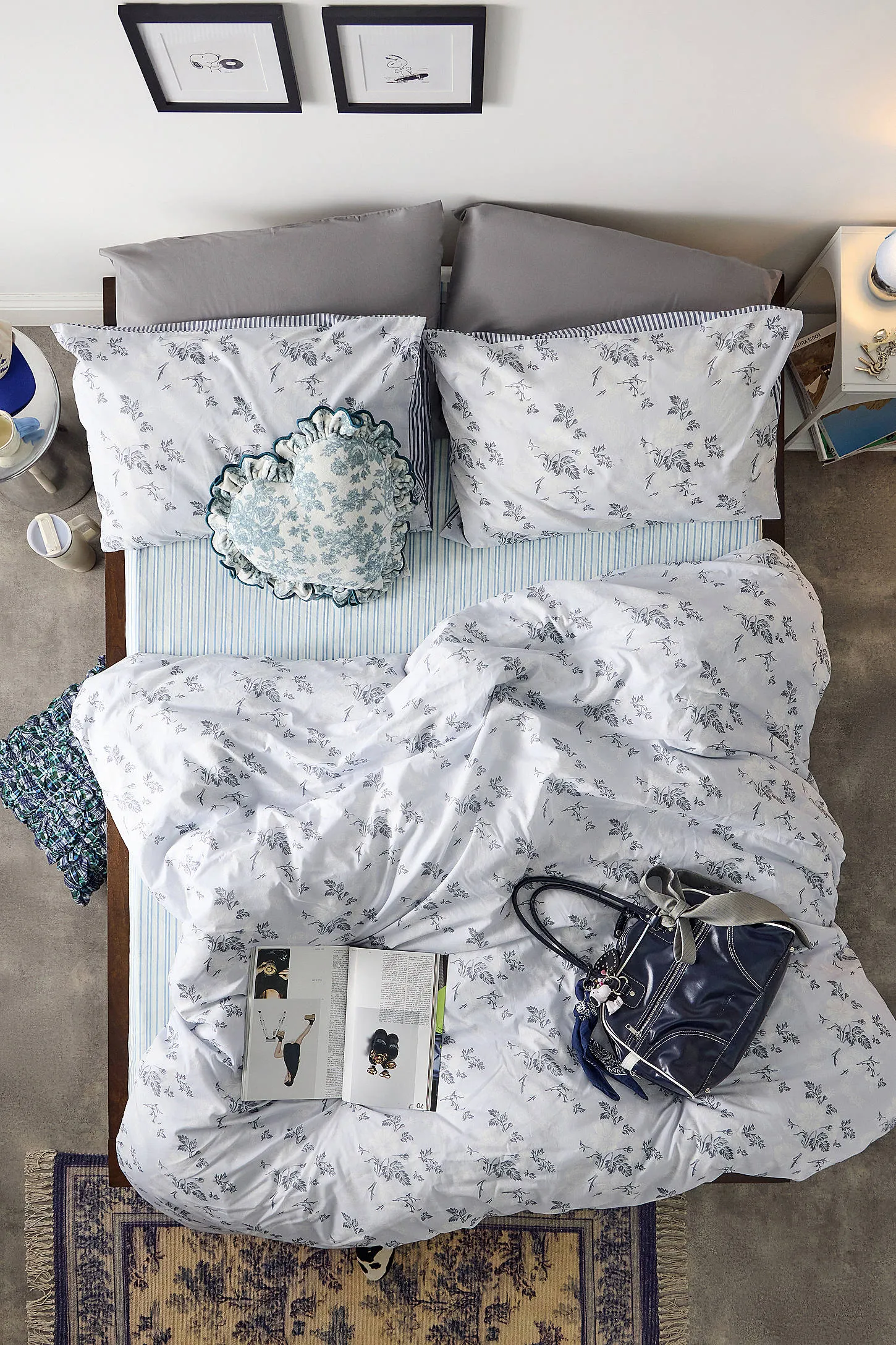 Juliet Reversible Duvet Set - Blue 6