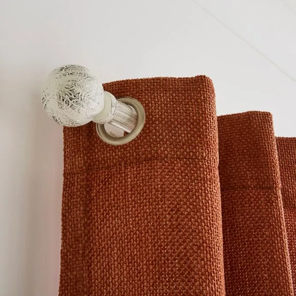Vintage Floral Extendable Metal Curtain Pole 4
