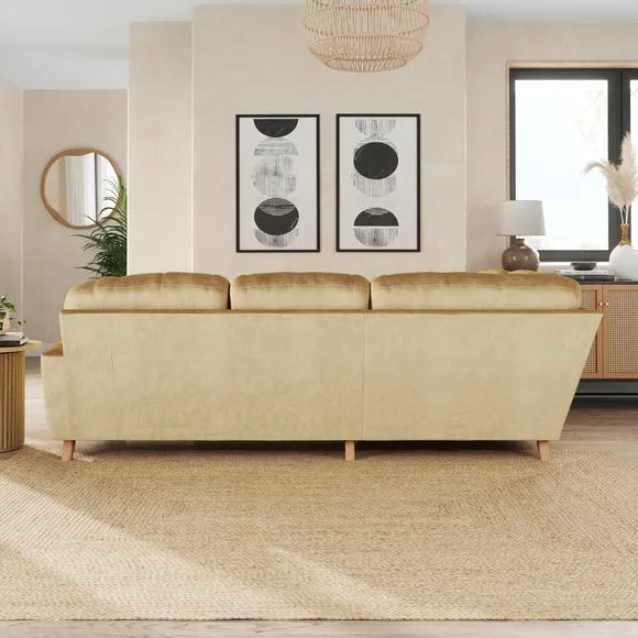 Martha Vintage Velvet Full Corner Sofa 3