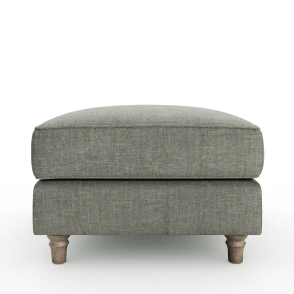 Flori Tonal Plush Chenille Footstool 6