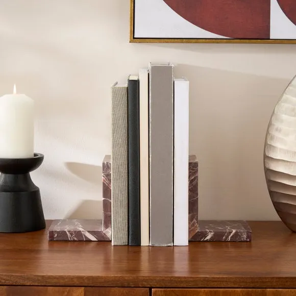 Red Levanto Marble Bookend 2