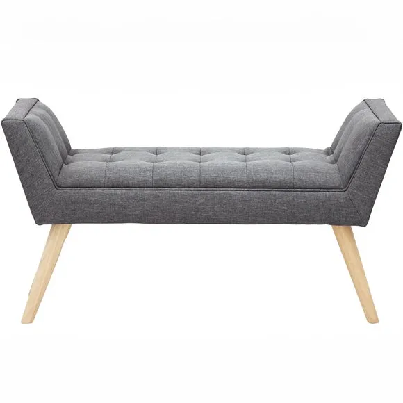 Milan Dining Bench, Dark Grey Fabric 4