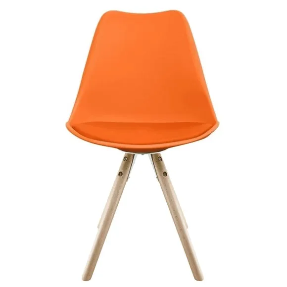 Fusion Living Soho Plastic Dining Chair with Pyramid Legs 3