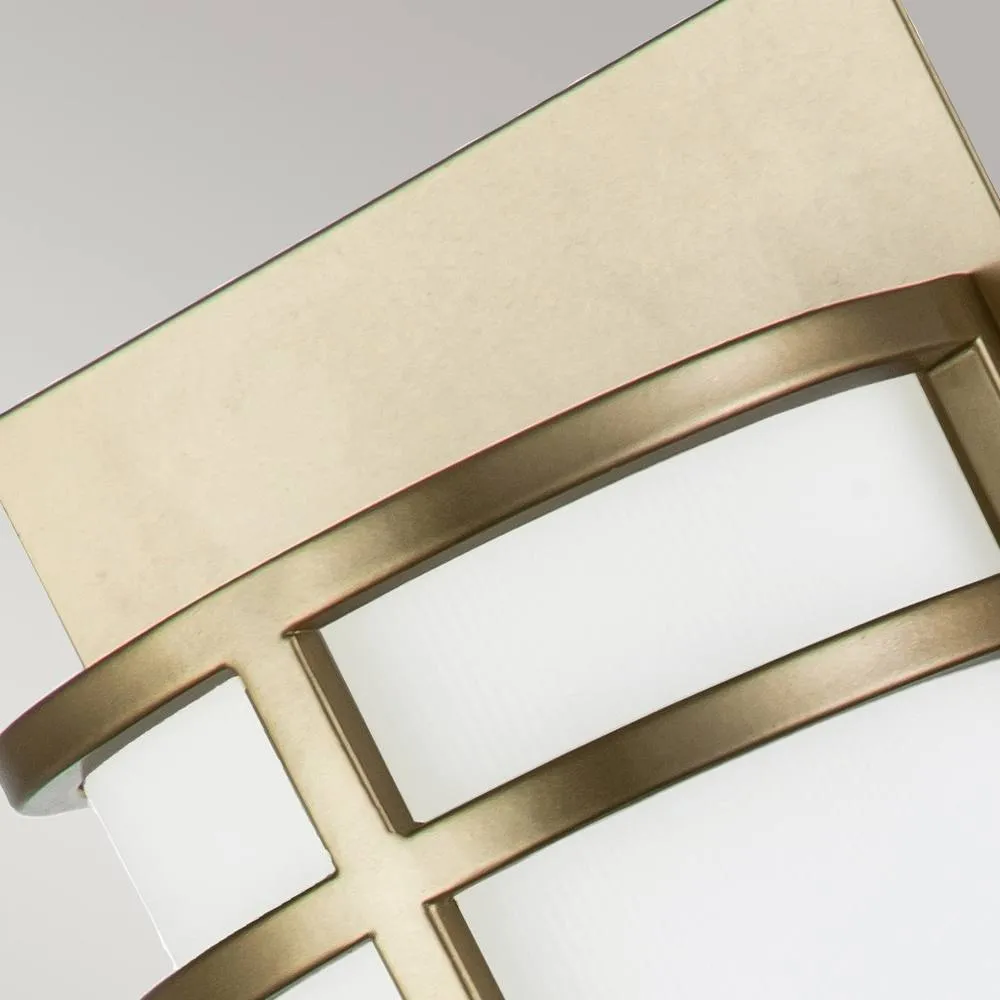 Netlighting Fusion 2 Light Flush Wall Lamp Painted Natural Brass in Light Bronze 5