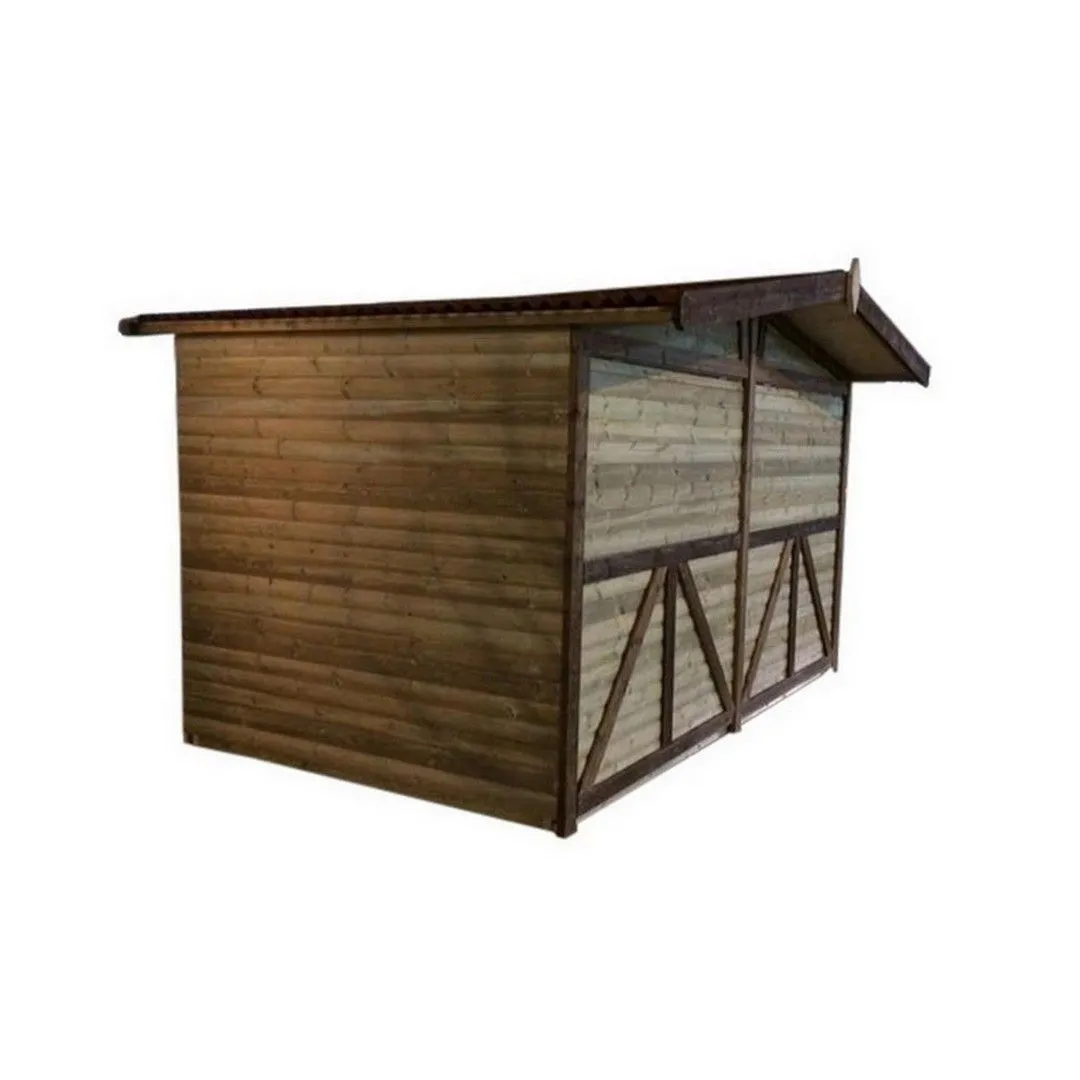 Churnet Valley Garden Furniture Ltd 4m x 2.4m Standard Chalet - Timber - Minimal Assembly Required in Brown