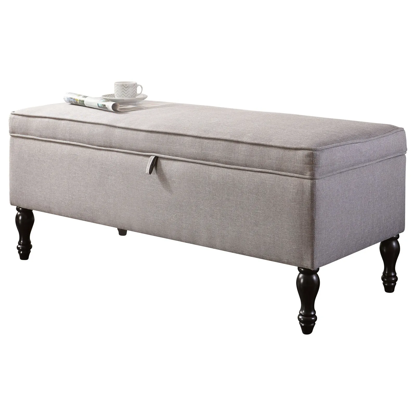 Windsor Grey Cushioned Ottoman Grey
