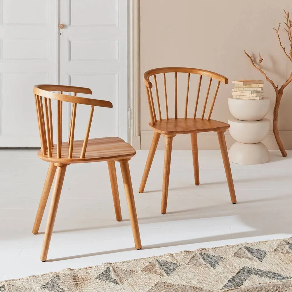 sweeek Pair of chairs in walnut wood & plywood in Beige 6