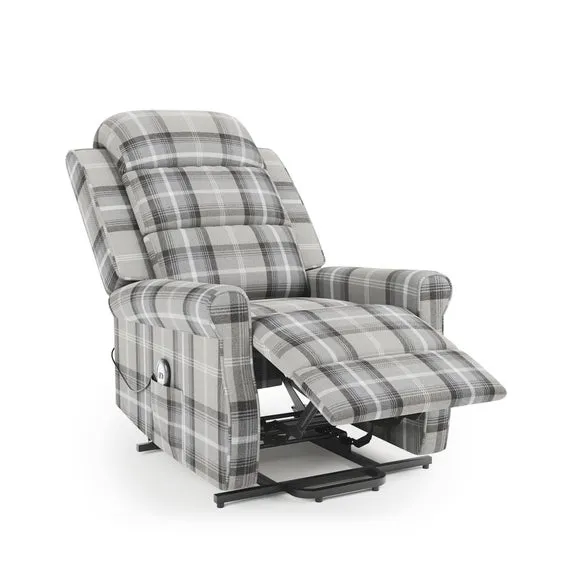 Edith Check Pattern Rise and Recline Chair 4
