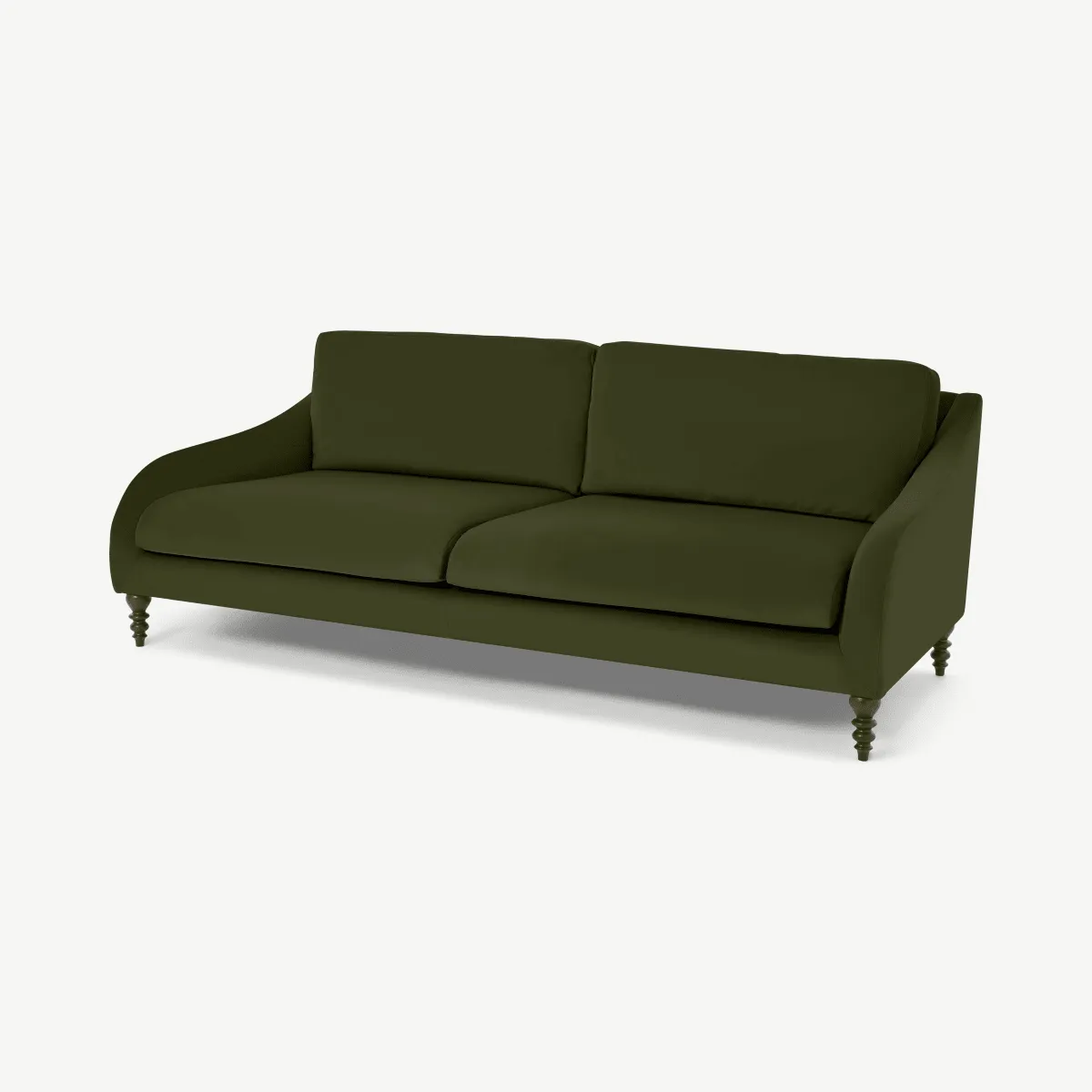 Andrin 2 Seater Sofa, Moss Recycled Velvet