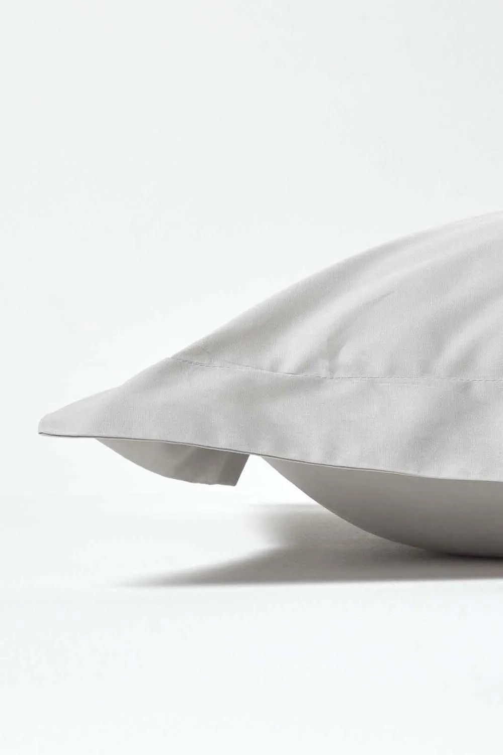 Homescapes Egyptian Cotton Oxford Pillowcase 200 TC, King Size in Silver 2