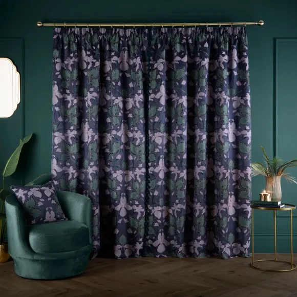 Nouveau Iris Pencil Pleat Curtains 4