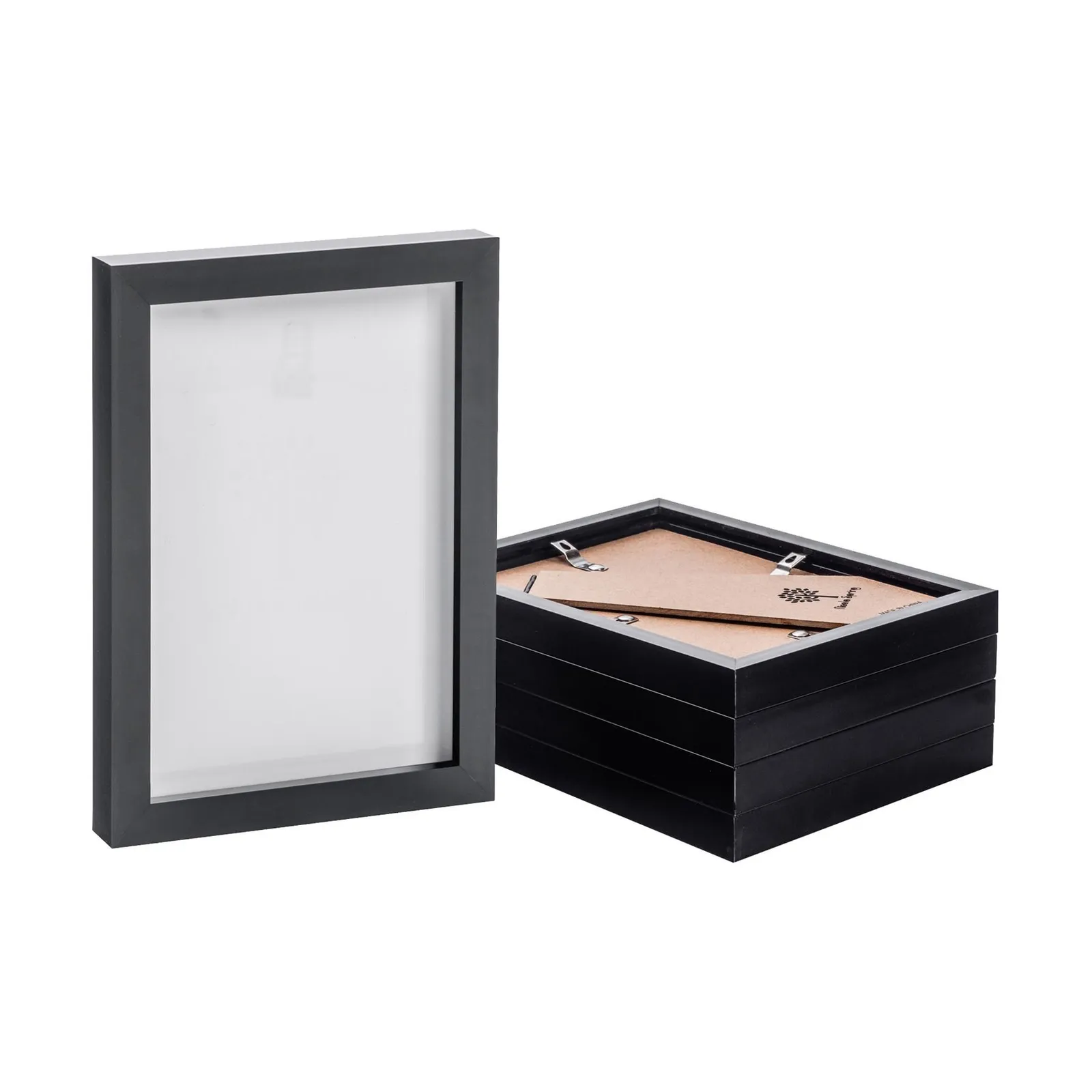 Nicola Spring Photo Frames - A5 (6" x 8") - Pack of 5 in Black